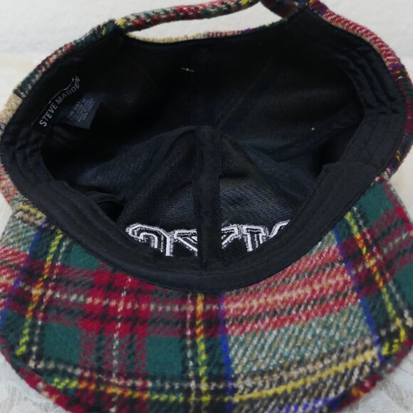 Steve Madden NYC Tartan Brushed Adjustable Baseball Hat Cap SMA 4172 Brick OS - Picture 14 of 16